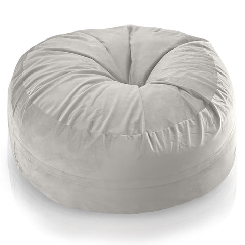 puff gigante puf xxl terciopelo gris