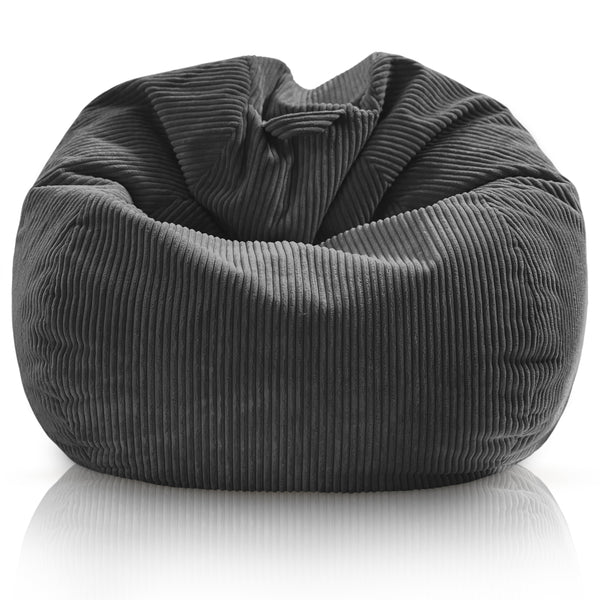 Puff redondo de pana para salón de Aiire Co.