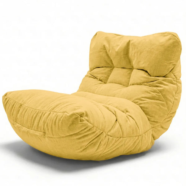 Puff Salon con relleno incluido XXL moderno amarillo